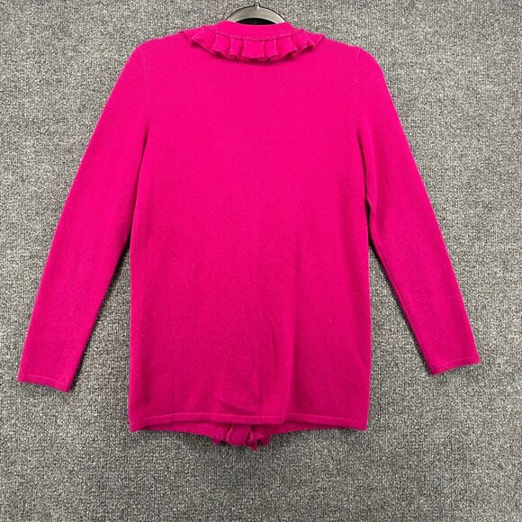 Neiman Marcus Cashmere Cardigan Sweater Womens S Pink Purple Button Up Preppy - Picture 4 of 7